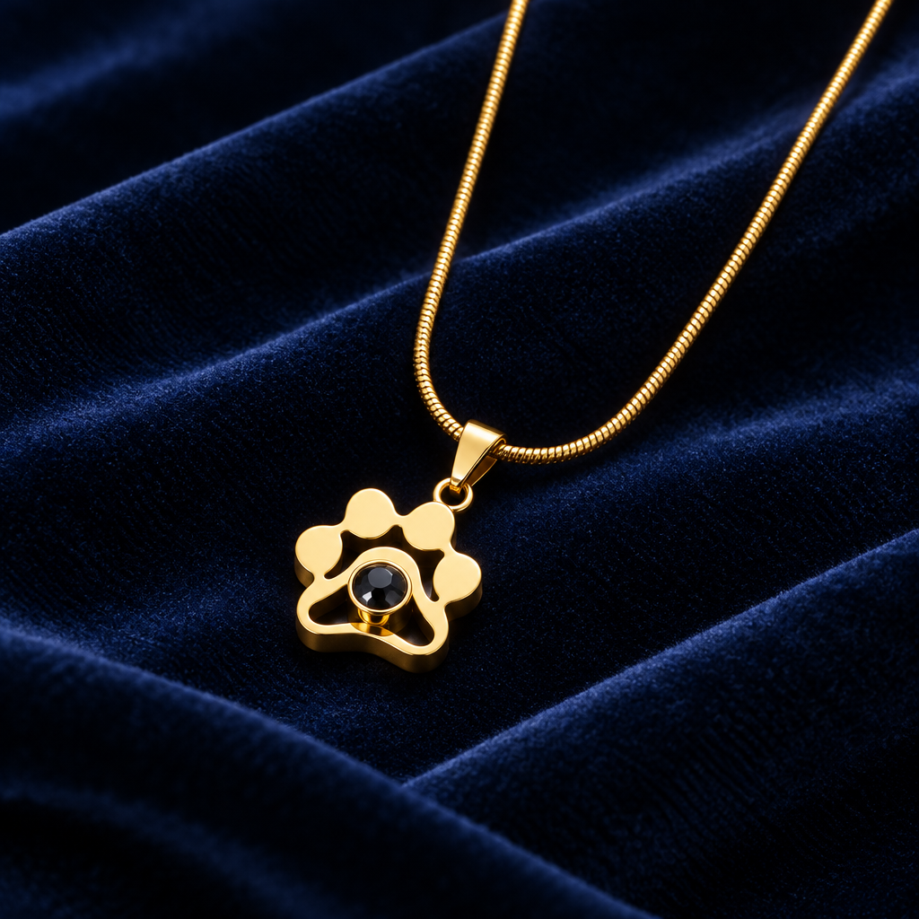 Unieke ketting met hondenpoot