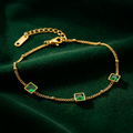 Armband met groene zirkonia's