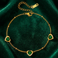 Romantisch armbandje met groene hartje van zirkonia