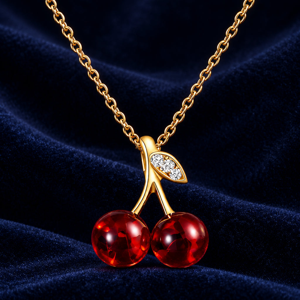 Ketting Cherry met kristal