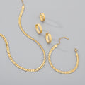 4-delig set, ketting,armband, oorbellen en ring