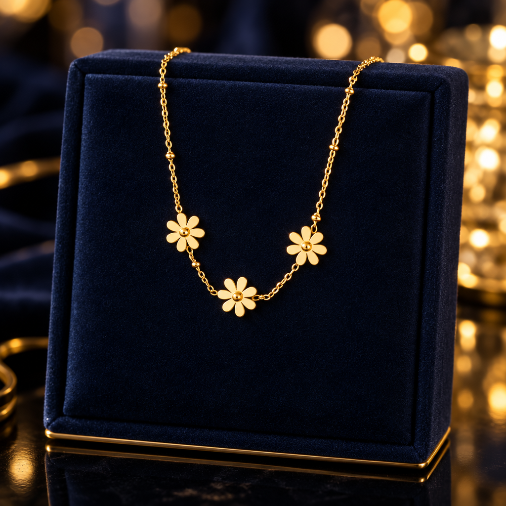 Leuke ketting met madeliefjes