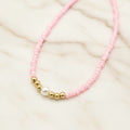 Ketting roze met parel