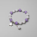Armband wit met lila