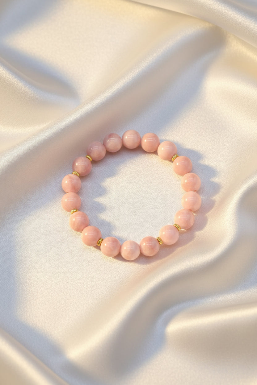 Roze armband zonder bedels