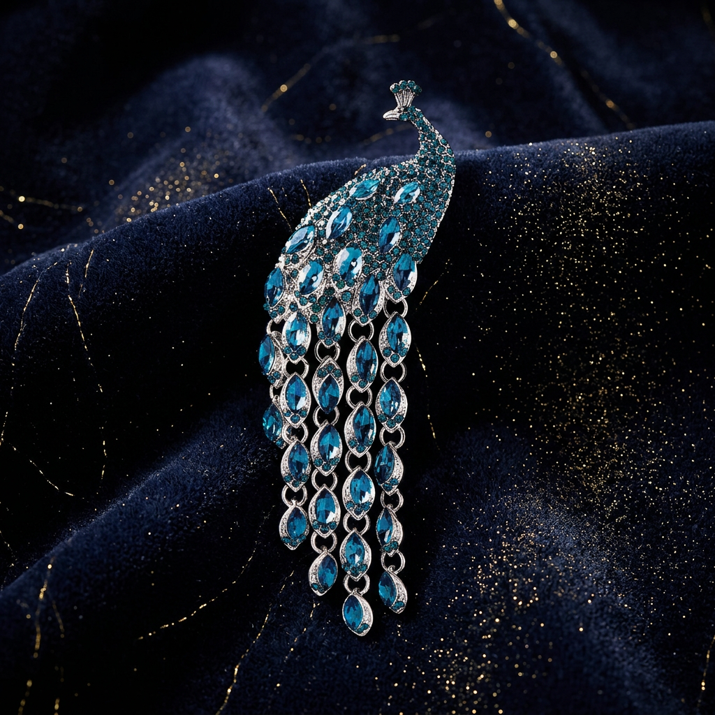 Retro Animal Pin In Alloy With Tassel Craftsmanship, Unisex Design