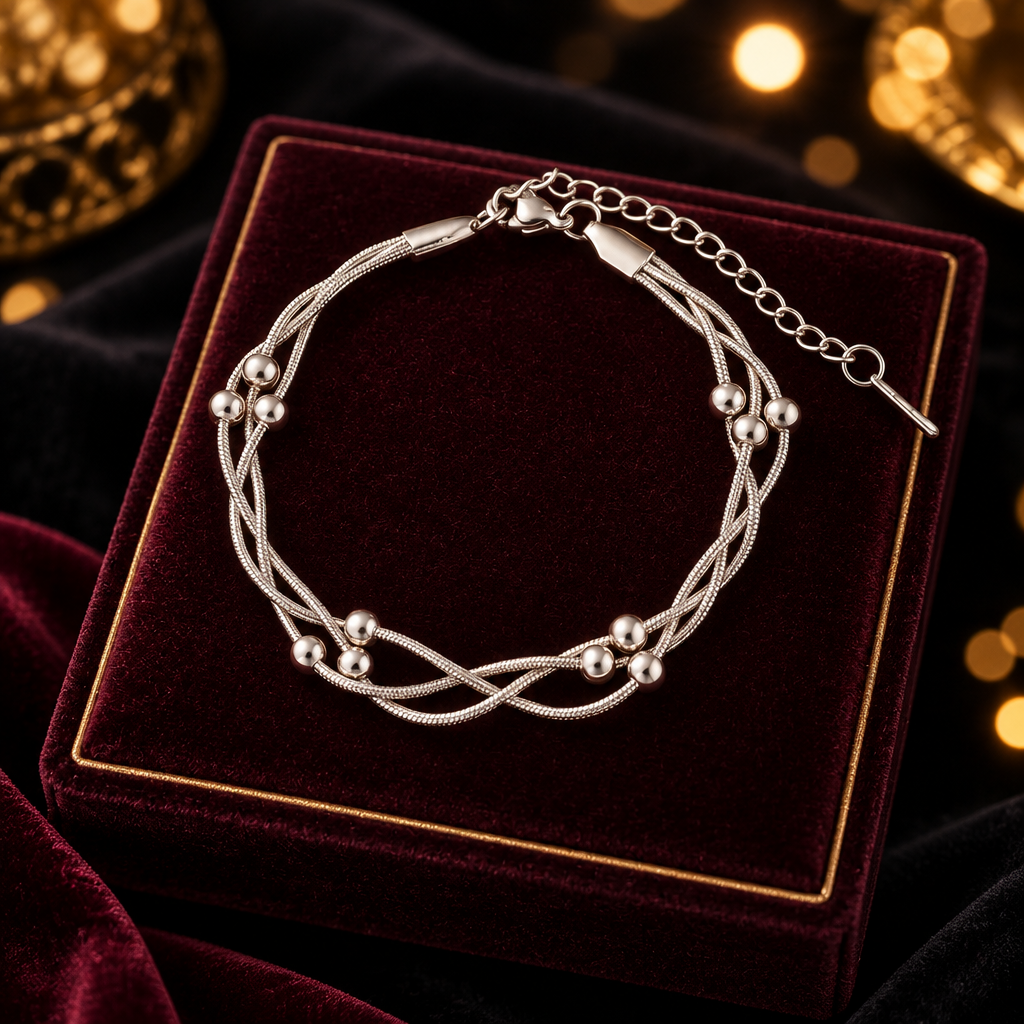 Setje ketting en armband in zilverkleur