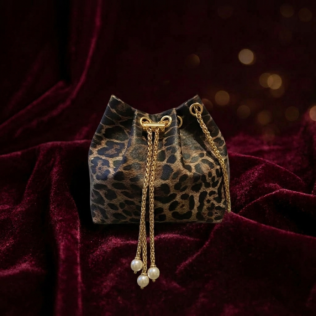 Bucket bag luipaard