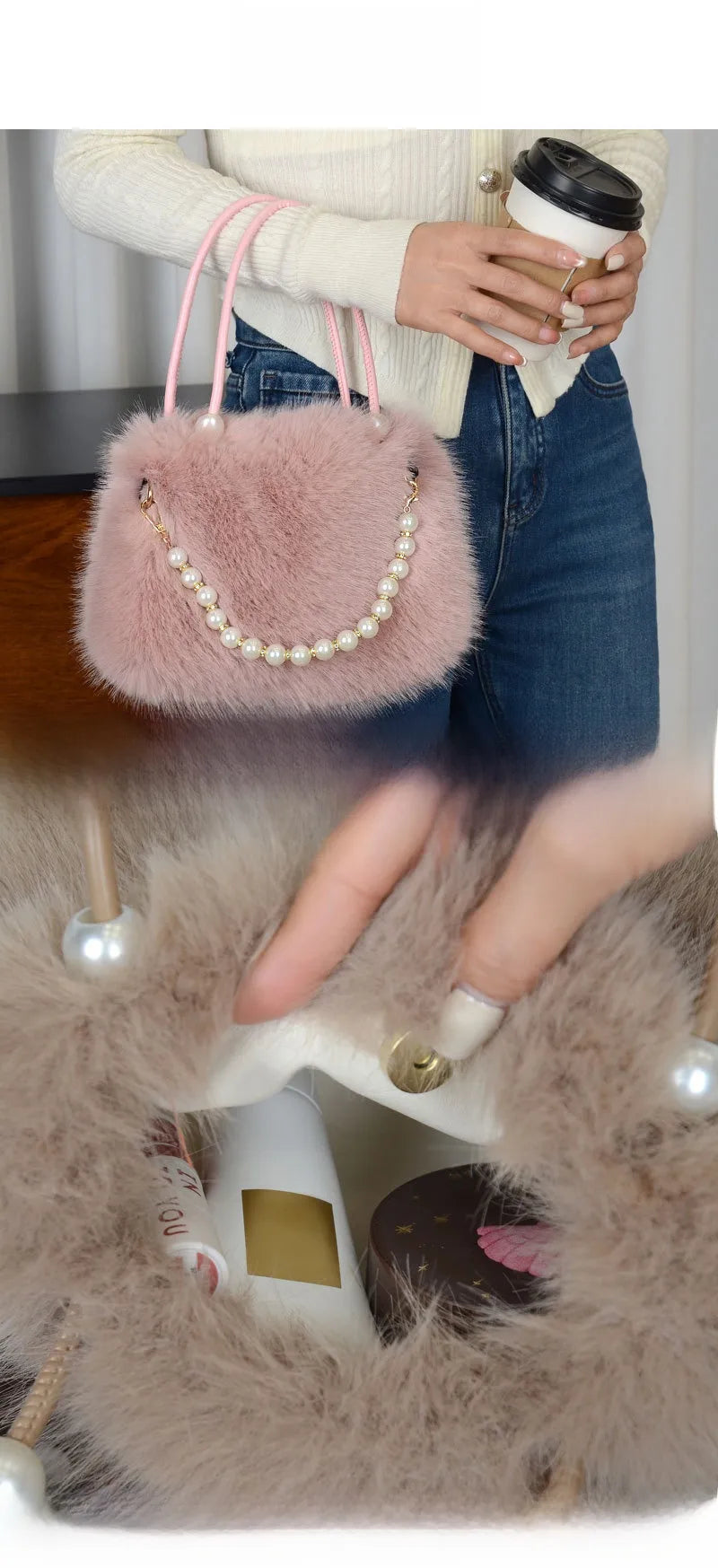 Fluffy handtasje
