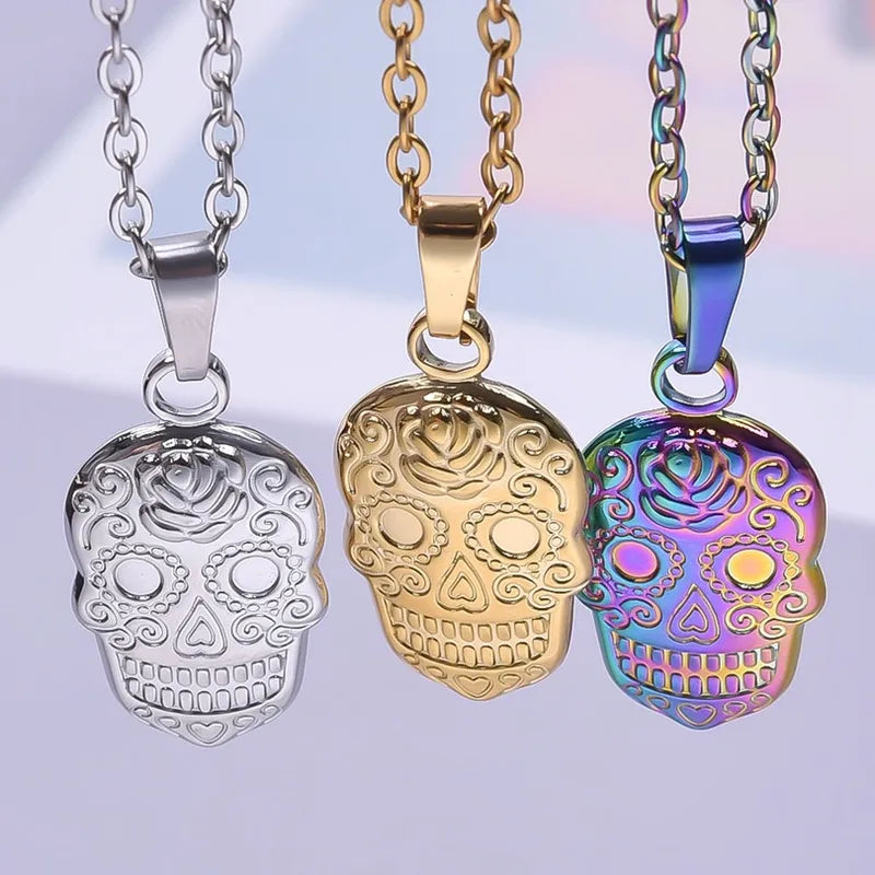 Ketting met Skullhanger in 3 kleuren